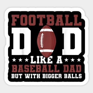 Mens Football Dad Funy Fathers Day Football Sticker